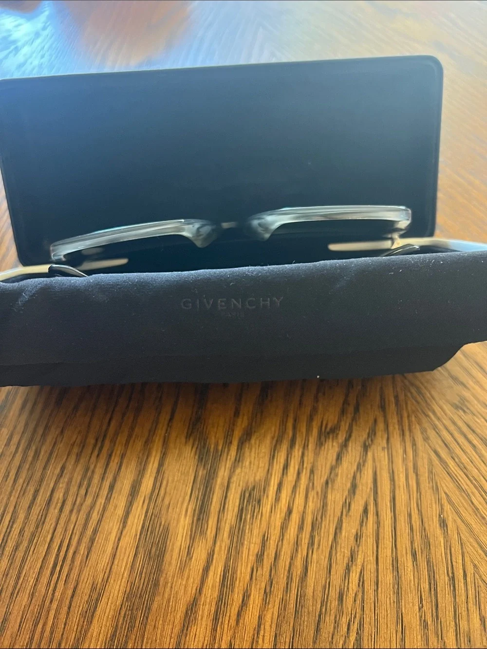 Givenchy Black Sunglasses with Logo Accent with case and microfiber cloth